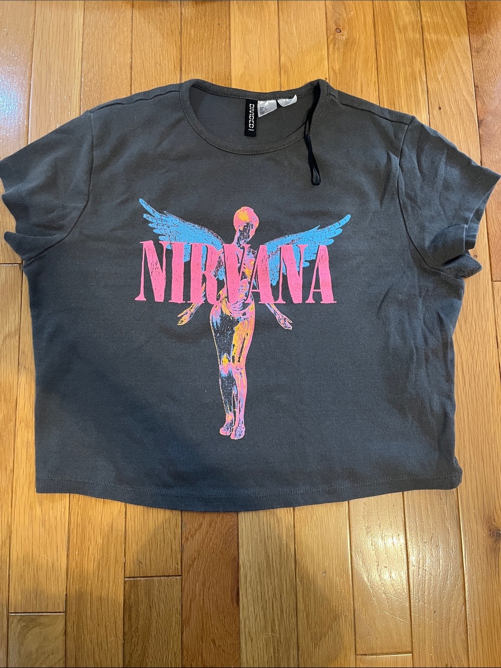 Nirvana In Utero cropped band t shirt